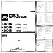Yamaha XJ600N Motorcycle Parts Catalog Katalog części