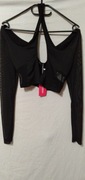 Top shein z długim rękawem z siateczki  r. 36