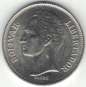 Wenezuela 1 bolivar 1989 - 23 mm - nr 1 - wąska czcionka KM 52.a1