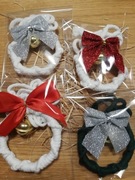 Ozdoba świąteczna makrama zawieszka z dzwonkiem