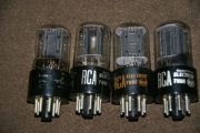 Czwórka lamp 6sn7 RCA. Black plates . Lata 60te.