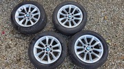 Komplet alufelg BMW 16 cali z oponami zimowymi, SPORO BIEŻNIKA