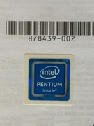 Naklejka INTEL INSIDE PENTIUM+ książeczka