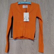 ZARA sweterek sweter pomarańczowy 140