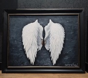 Obraz olejny na płótnie w barokowej ramie 