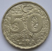 Turcja 50 000 lira 1999 - Ataturk - Mustafa Kemal