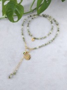 Naszyjnik z kamieni naturalnych i stali UNIKAT 