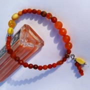 Bransoletka naturalny agat, opal, srebro 925