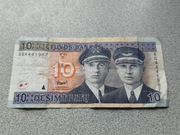 Litwa , 10 litu 2001r. Banknot 