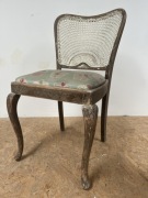 Krzesło w stylu Ludwik XV z plecionką