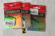 Haczyki wedkarskie Titanium 3 opak.nr.8-10-14-zolte