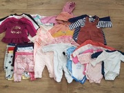 Paka paczka ubrań dla dziewczynki r. 62 44szt.