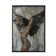 Plakat 30x40cm -Kobieta,obraz, nagość ,czerń ,beż, szary ,nowoczesne