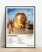 Plakat A4 21x30 Travis Scott - ASTROWORLD Y2K do pokoju