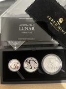 AUSTRALIA LUNAR ROK BAWOŁA 2021 -proof -zestaw 0,5 1 i 2oz