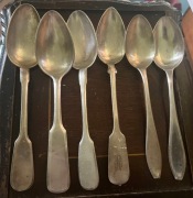 ŁYŻKI DUŻE 6szt plater FRAGET i  NORBLIN  okres międzywojenny,długość 22cm