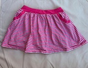 Dziewczęca spódniczka w paski 98cm – różowo-biała, bawełniana