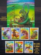 Znaczki fauna:235: dinozaury- Tanzania 1994r 