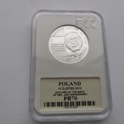 10 zł Jan Twardowski 2010 r. GNC srebro 