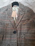 Marynarka, żakiet krata przypinki