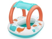 PONTON DLA DZIECI DMUCHANY Z DASZKIEM ŁÓDKA DO PŁYWANIA ODPINANY DACH