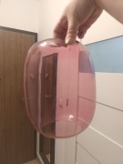 Różowy klosz oświetlenie 