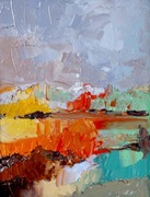 obraz olejny abstrakcja - krajobraz