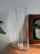 Para wazonów 45 cm klepsydra Krosno lata 70 PRL komplet