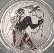 ONE DOLLAR TUVALU 2020 "ZEUS" SREBRO 999 UNCJA UNC