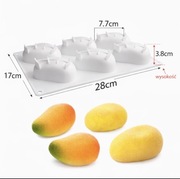 Forma silikonowa w kształcie mango (do deserów i do świec)