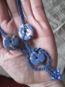 NASZYJNIK MAKRAMA CERAMIKA DONUTY HAND MADE