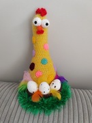 Wielkanocny stroik, kurka, rękodzieło 