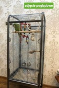 Solidna woliera klatka dla papug, gryzoni, zwierząt, duża na kółkach