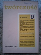 Twórczość nr 454 (9/1983) Miron Białoszewski; D.J. Enright; C. Fuentes