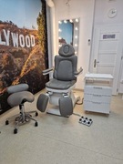 Fotel.kosmetyczny Azzurro ze sterowaniem nożnym