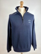 Bluza Claudio Campione granatowa M półgolf premium