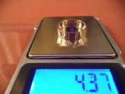 Obrączka złota, próba 583, waga 4.37 g, rozmiar 19