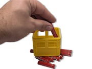 żółty koszyk na baterie AAA organizer w kształcie skrzynki