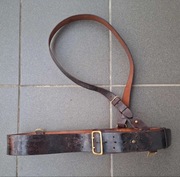 Brytyjski pas oficerski Sam Browne sygnowany długi