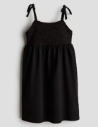 H&M Sukienka bez Rękawów Czarna z Koronką Rozmiar 134/140