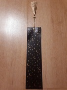 Zakładka do książki - księżyce i gwiazdy, z chwostem / czarna