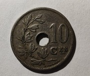 Belgia 10 centymów, 1920 r. Napis „KONINKRIJK BELGIË”  (S67)