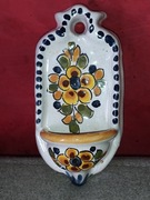 Stara Hiszpańska kropielnica ceramika retro