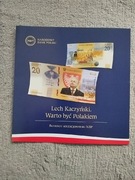 Folder do banknotu LECH KACZYŃSKI Warto być Polakiem 