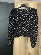 Bluzka na guziki z bufiastymi rękawkami Zara XS