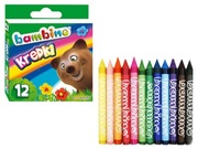 Kredki świecowe Bambino 12 kolorów szkolne