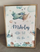 Metryczka urodzeniowa baby shower chrzest rożne motywy
