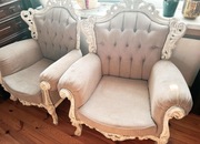 Sofa i dwa fotele w stylu ludwikowskim/rokokowym