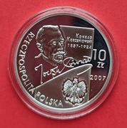 10 ZŁOTYCH KONRAD KORZENIOWSKI 2007 rok - srebro AG
