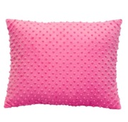 Poszewka + poduszka dekoracyjna Minky Karbowana różowa dwustronna 53x35x20